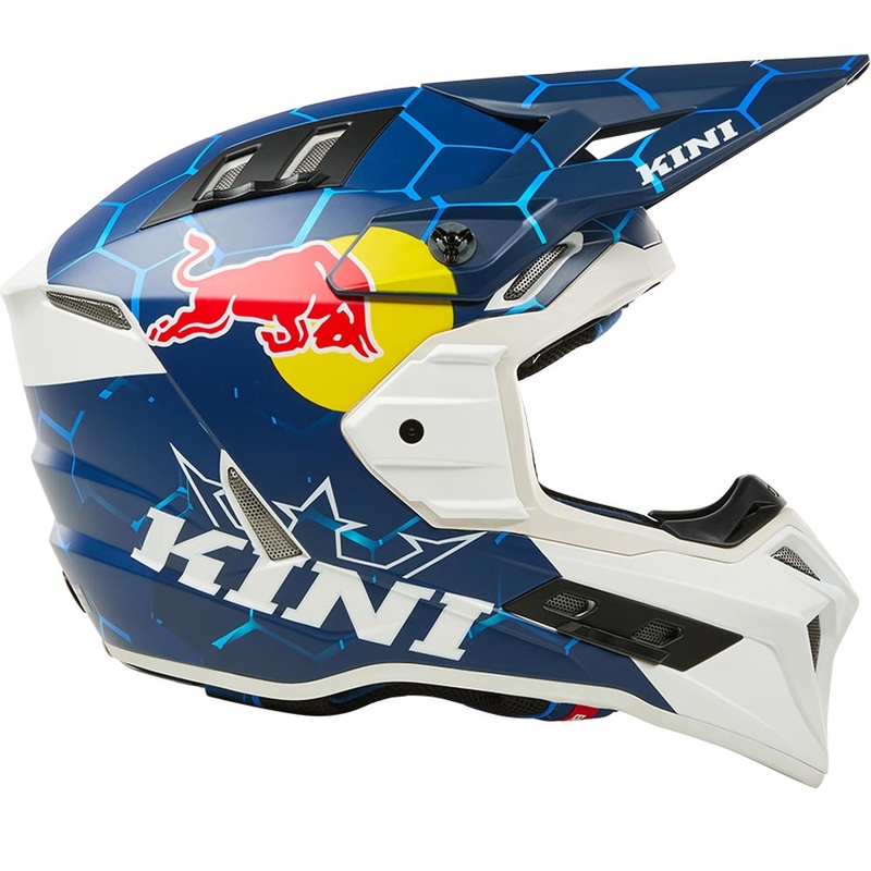 KINI Red Bull EXC motokrossz bukósisak kék-fehér