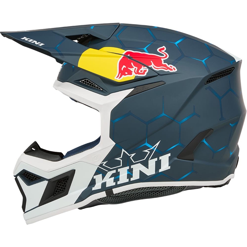 KINI Red Bull MX3 1.0 motokrossz bukósisak kék-fehér