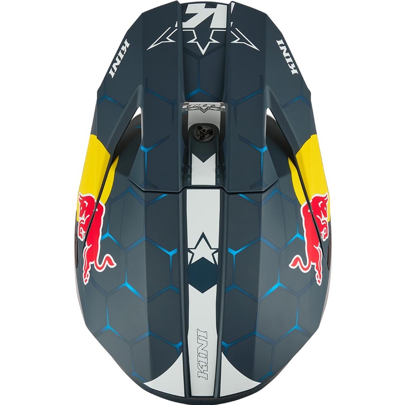 KINI Red Bull MX3 1.0 motokrossz bukósisak kék-fehér