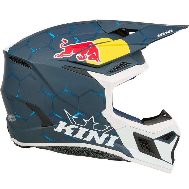 KINI Red Bull MX3 1.0 motokrossz bukósisak kék-fehér
