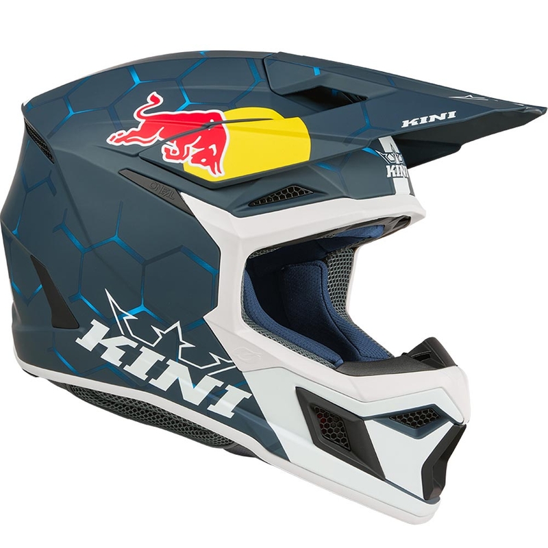 KINI Red Bull MX3 1.0 motokrossz bukósisak kék-fehér