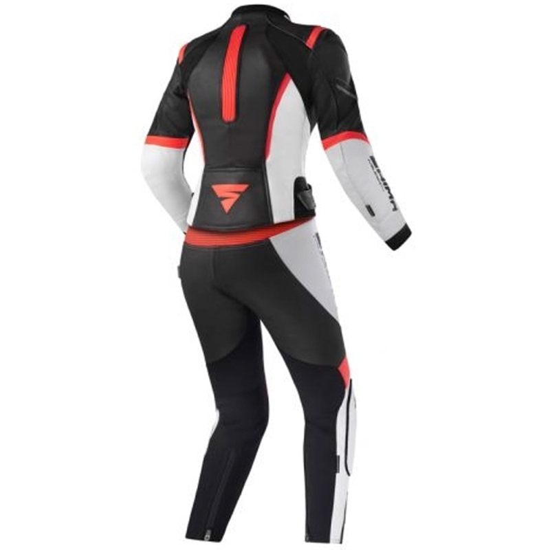 Női motoros overál Shima Miura 2.0 fekete-fehér-neon piros