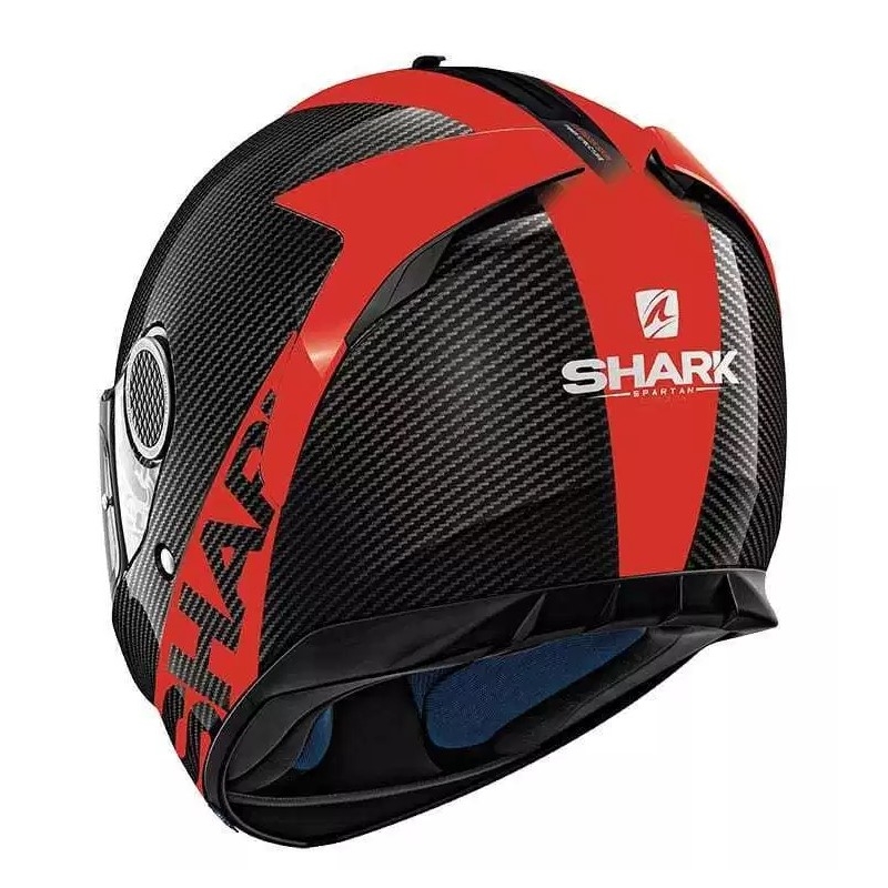 Integrált sisak SHARK SPARTAN CARBON Skin fekete-piros