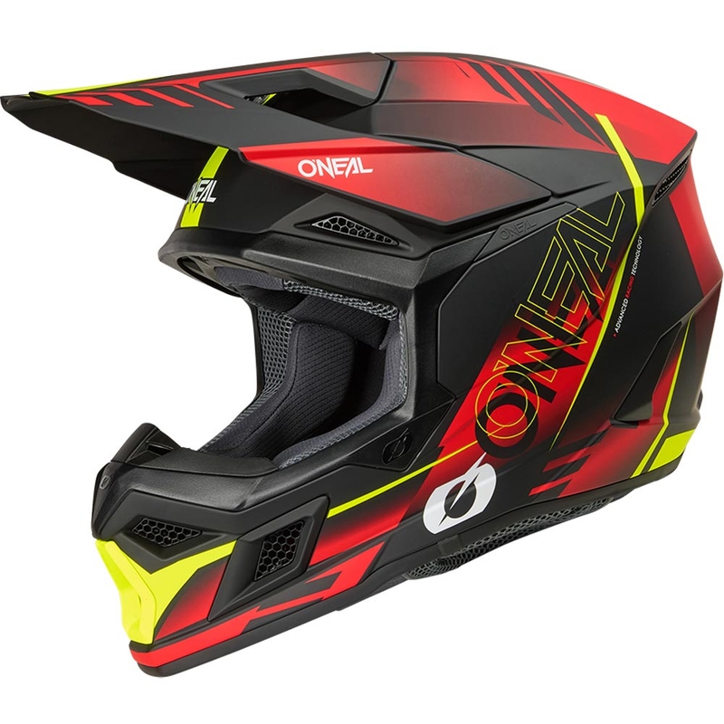 O´Neal 3SRS Haze motokrossz bukósisak matt fekete-piros-fluo sárga