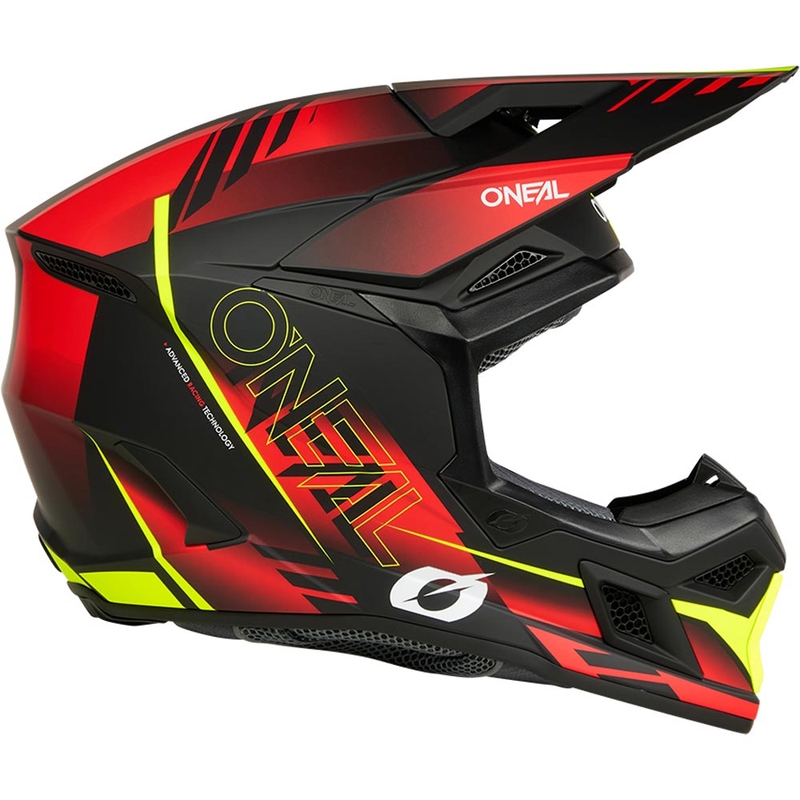 O´Neal 3SRS Haze motokrossz bukósisak matt fekete-piros-fluo sárga