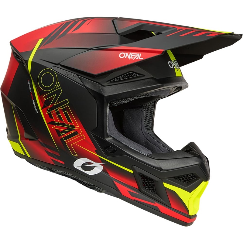 O´Neal 3SRS Haze motokrossz bukósisak matt fekete-piros-fluo sárga