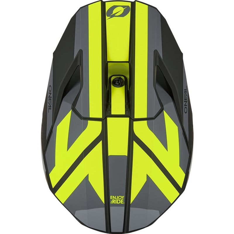 O’Neal 3SRS Ride motokrossz bukósisak matt fekete-szürke-fluo sárga