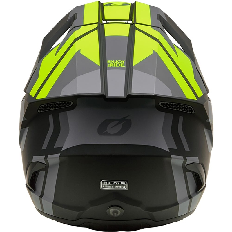 O’Neal 3SRS Ride motokrossz bukósisak matt fekete-szürke-fluo sárga