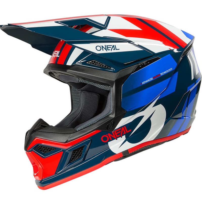 O’Neal 3SRS Ride motokrossz bukósisak kék-fehér-piros