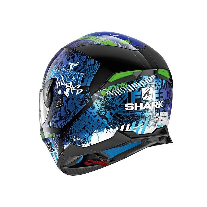 Integrált sisak SHARK SKWAL 2 Switch Riders 2 fekete-kék-zöld
