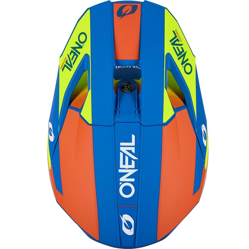 O’Neal 3SRS Solid motokrossz bukósisak matt kék-fluo sárga