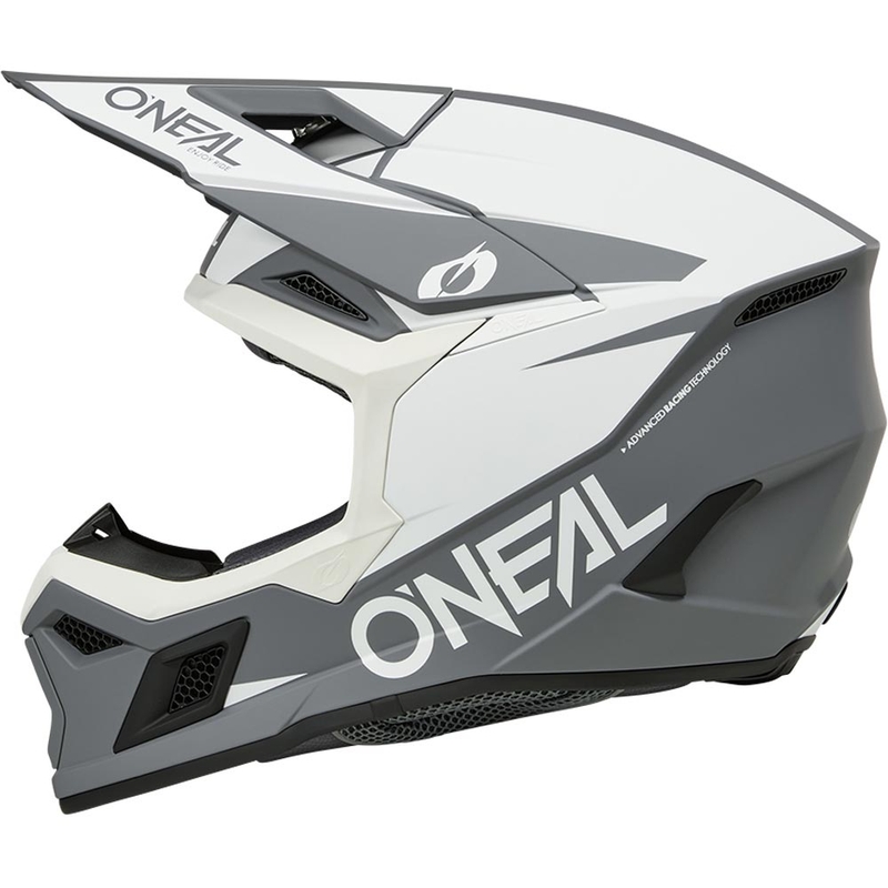 O’Neal 3SRS Solid motokrossz bukósisak matt fehér-szürke