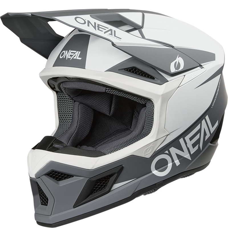 O’Neal 3SRS Solid motokrossz bukósisak matt fehér-szürke