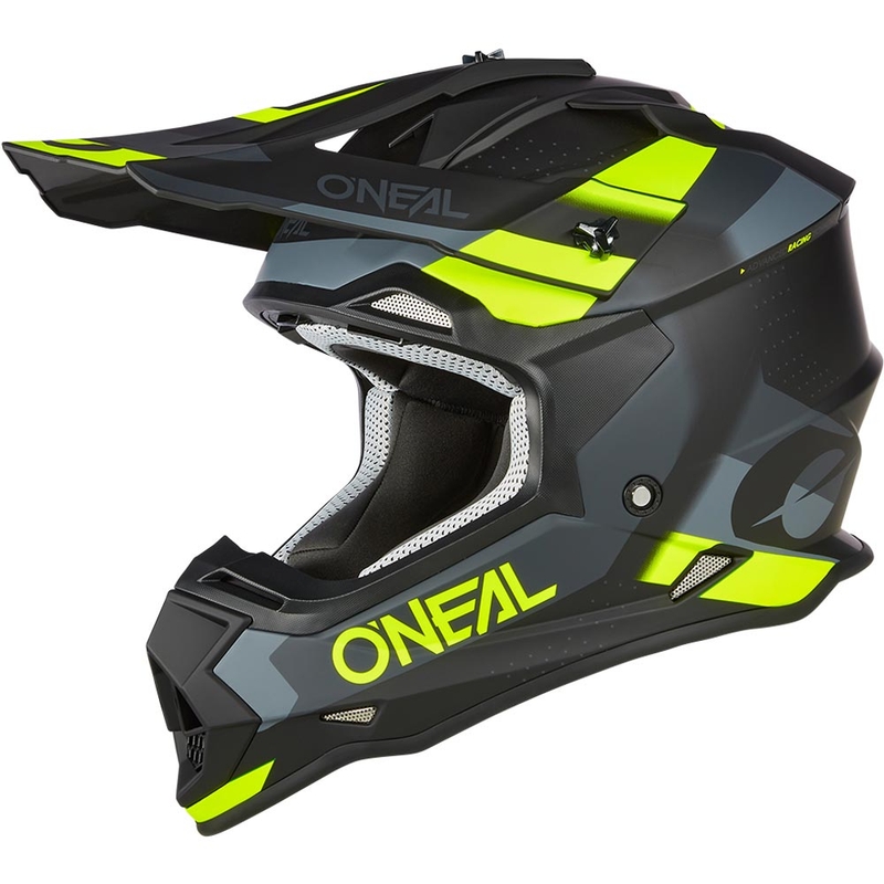 O’Neal 2SRS Spyde motokrossz bukósisak matt fekete-szürke-fluo sárga