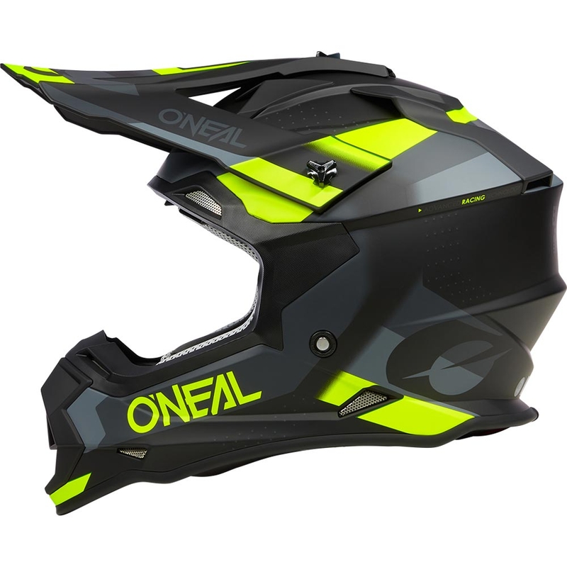 O’Neal 2SRS Spyde motokrossz bukósisak matt fekete-szürke-fluo sárga