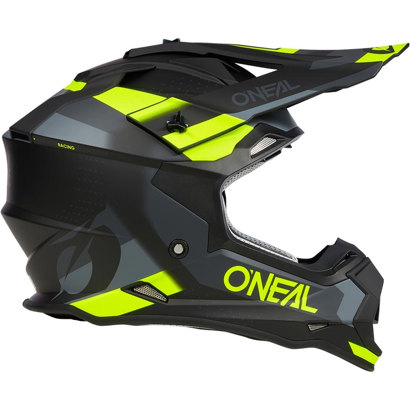O’Neal 2SRS Spyde motokrossz bukósisak matt fekete-szürke-fluo sárga