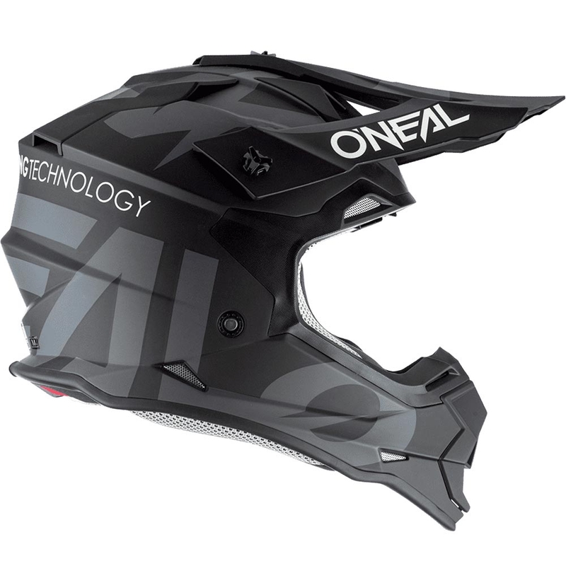 O’Neal 2SRS Slick motokrossz bukósisak fekete-szürke