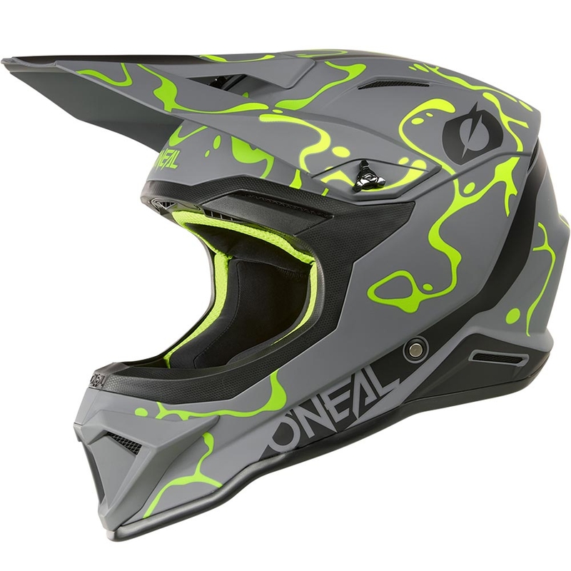 O’Neal 1SRS Splash motokrossz bukósisak matt szürke-fluo sárga