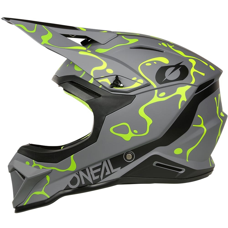 O’Neal 1SRS Splash motokrossz bukósisak matt szürke-fluo sárga