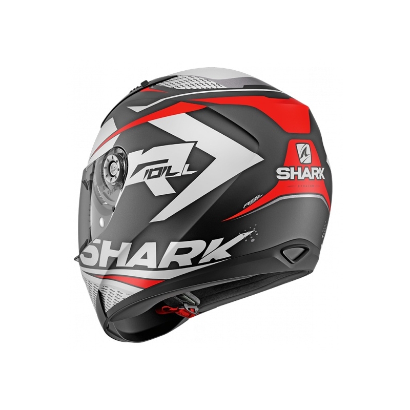 Integrált sisak SHARK RIDILL 1.2 Stratom Mat szürke-fehér-piros