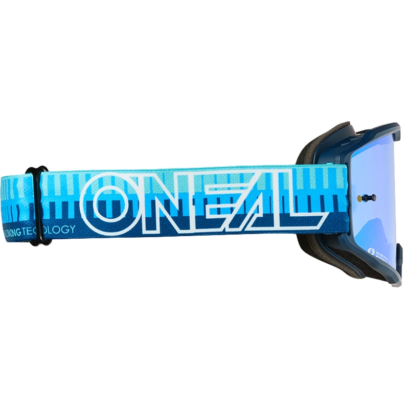 O´Neal B-10 Striped motokrossz szemüveg kék (irídium kék plexi)