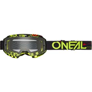 Motokrosové brýle O´Neal B-10 Attack černo-žluté (čiré plexi)