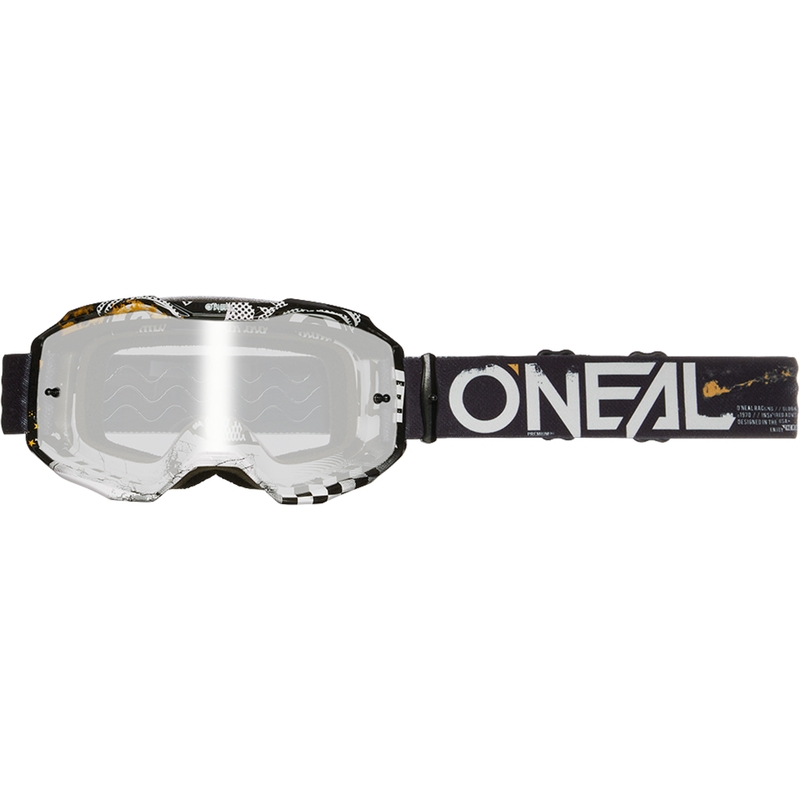 O´Neal B-10 Attack motokrossz szemüveg fekete-fehér (tükörezüst plexi)