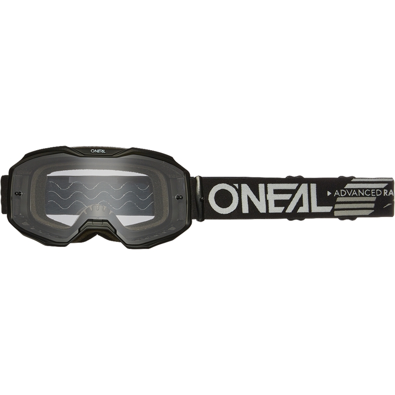 O´Neal B-10 Solid motokrossz szemüveg fekete (átlátszó plexi)