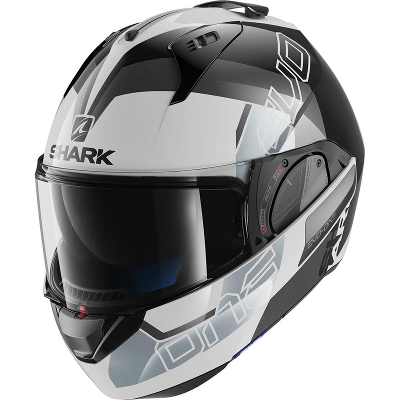 Flip sisak SHARK EVO-ONE 2 Slasher fekete-fehér-ezüst