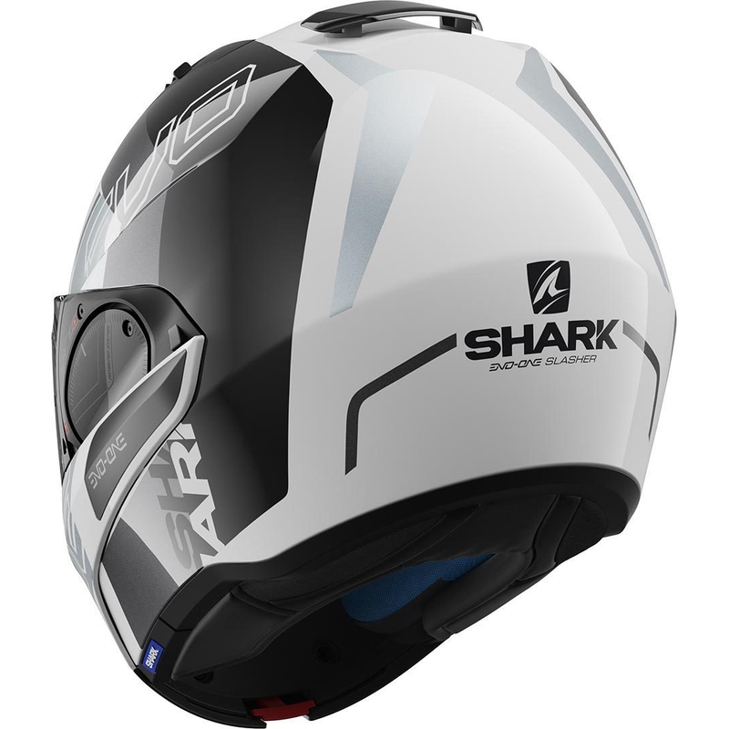 Flip sisak SHARK EVO-ONE 2 Slasher fekete-fehér-ezüst