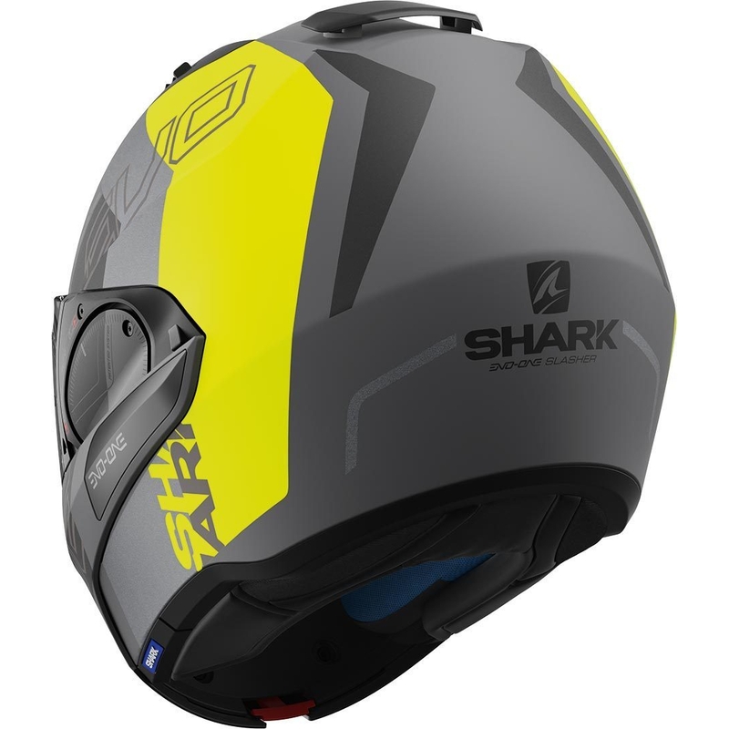 Flip sisak SHARK EVO-ONE 2 Slasher Mat ezüst-fekete-sárga kiárusítás