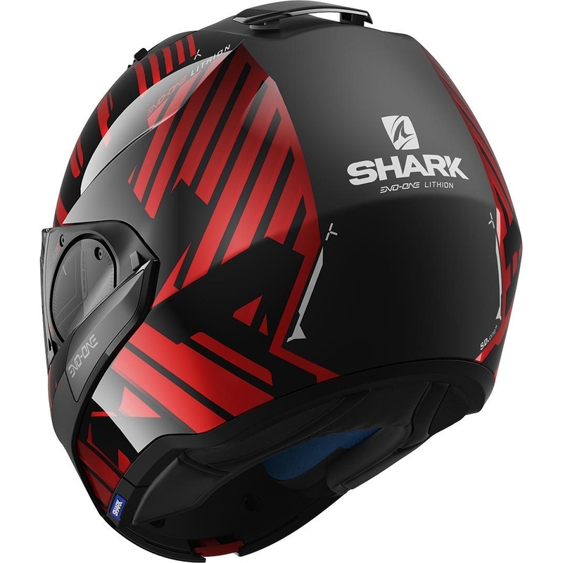 Flip sisak SHARK EVO-ONE 2 Lithion Dual fekete-piros