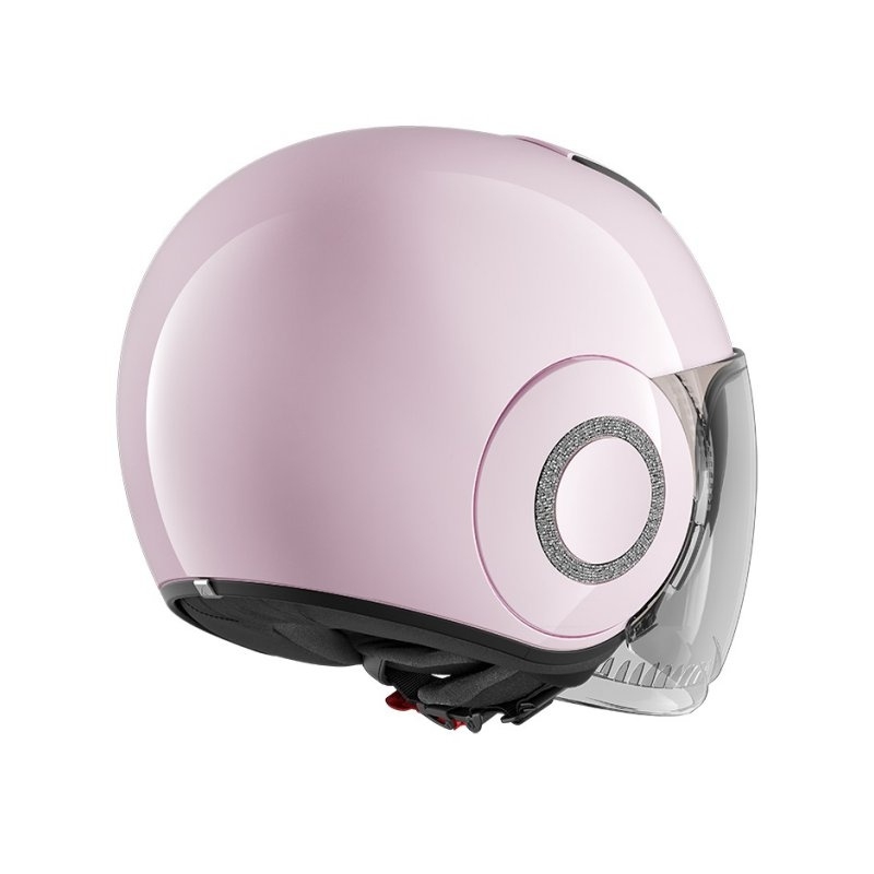 Cápa NANO CRYSTAL nyitott sisak Swarovski rózsaszín
