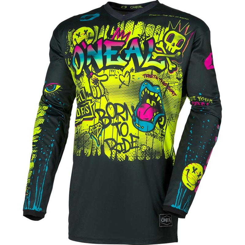 O'Neal Element Rancid gyerek motokrossz mez fekete-fluo sárga