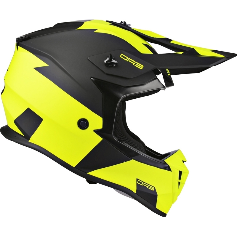 Motocross motoros sisak Lazer OR-3 Sziklás fekete-fluo sárga