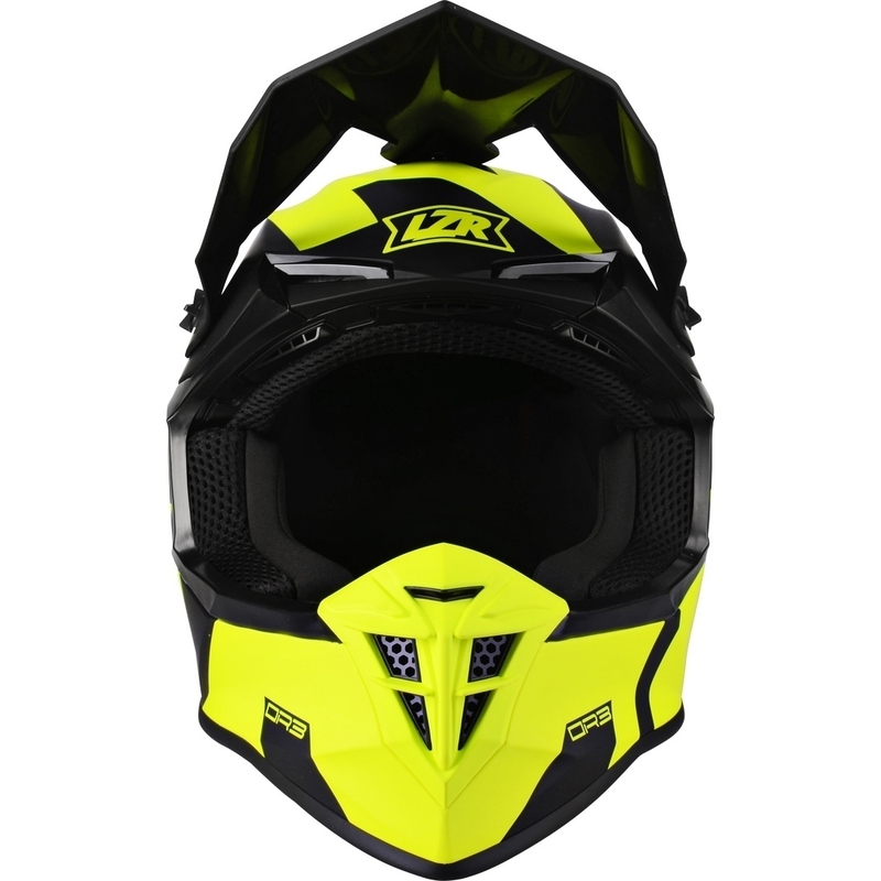 Motocross motoros sisak Lazer OR-3 Sziklás fekete-fluo sárga