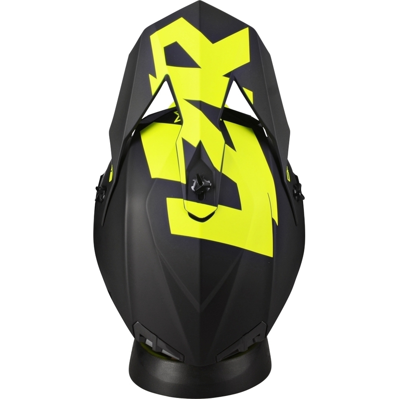 Motocross motoros sisak Lazer OR-3 Sziklás fekete-fluo sárga