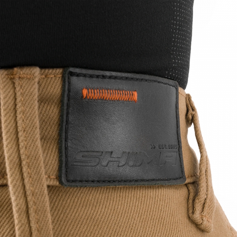 Shima Recon női rövidített motoros farmer homokszínű