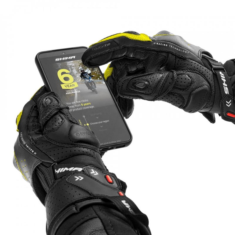 Shima RS-3 motoros kesztyű fluo sárga