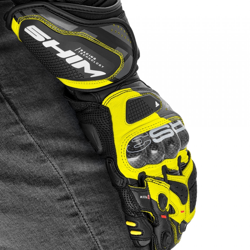 Shima RS-3 motoros kesztyű fluo sárga