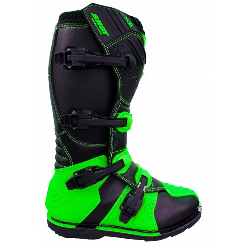 Motoros cipők Lövés X10 fekete-fluo zöld