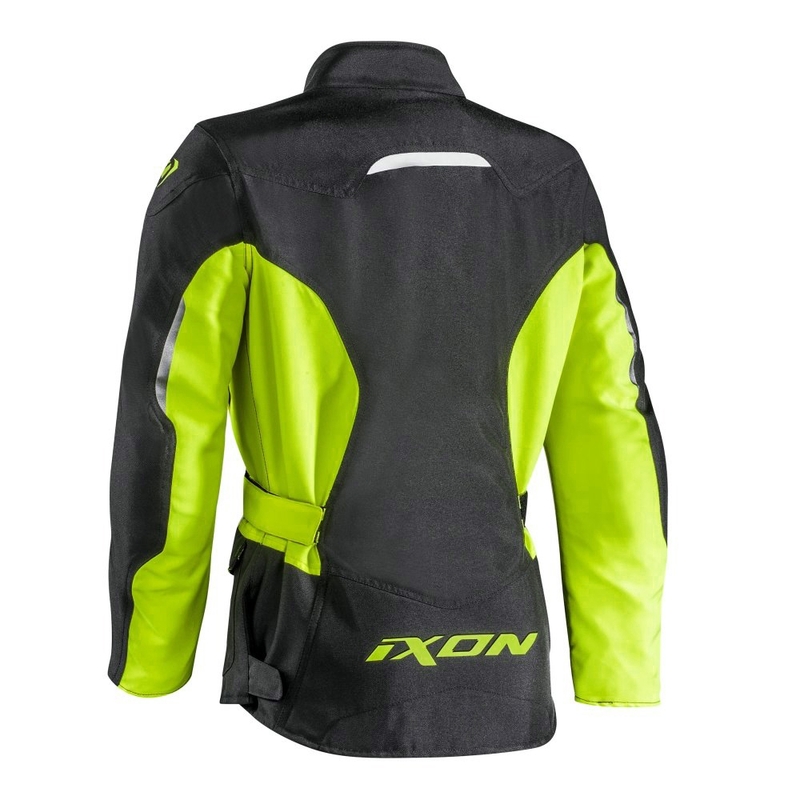 Női motoros kabát IXON Summit 2 fekete-fluo sárga akció kiárusítás