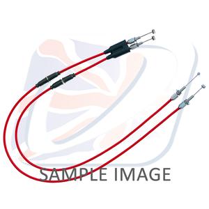 Throttle cables (pair) Venhill H02-4-045-RD featherlight piros