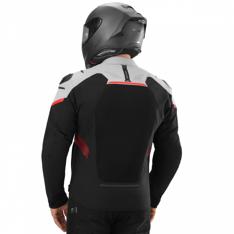 Bunda na motorku Shima STX Air šedo-červená