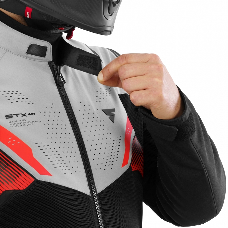 Bunda na motorku Shima STX Air šedo-červená