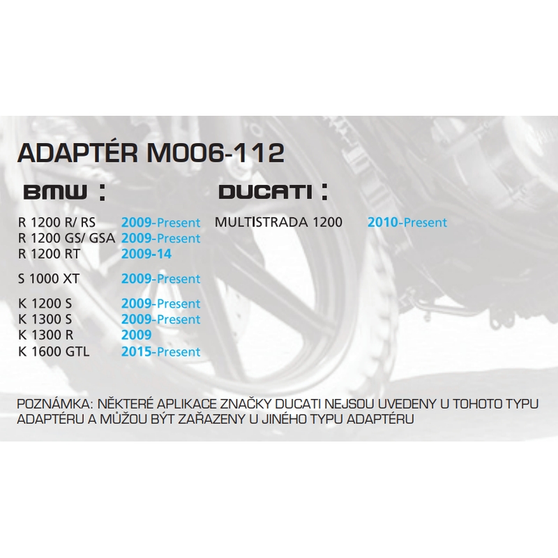 Adapter Oxford tankzsákokhoz - BMW, Ducati