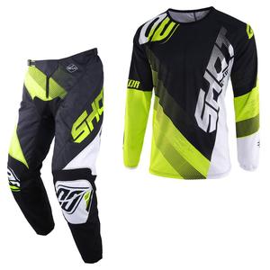 Komplet (dres + kalhoty) Shot DEVO Ultimate černo-fluo žlutý