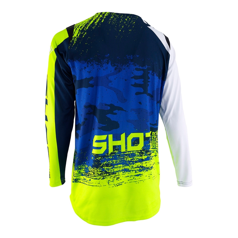 Komplet (dres + kalhoty) Shot CONTACT Counter modro-fluo žlutý