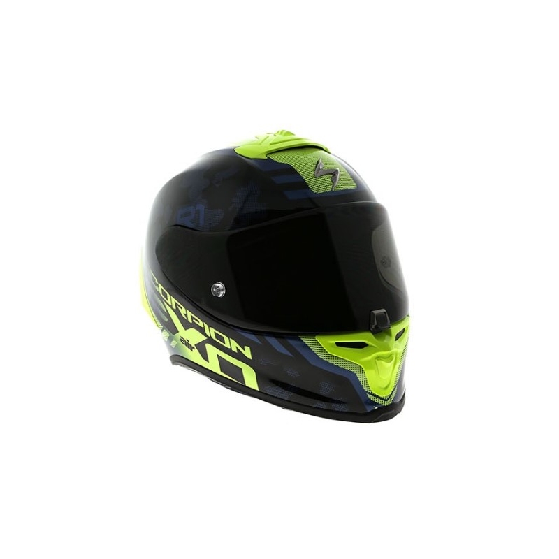 Integrált sisak Scorpion EXO-R1 Air Ogi fekete-fluo sárga eladó kiárusítás