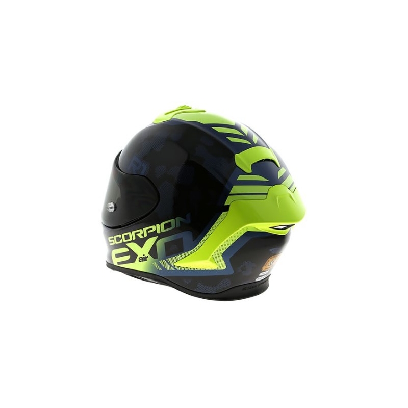 Integrált sisak Scorpion EXO-R1 Air Ogi fekete-fluo sárga eladó kiárusítás